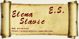 Elena Slavić vizit kartica